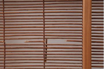 レトロ建具　昭和中期　風情のある御簾戸4枚セット(簾戸、簀戸、葭戸、夏障子、夏戸、葦戸)(R-045701)