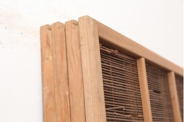 レトロ建具　昭和中期　風情のある御簾戸4枚セット(簾戸、簀戸、葭戸、夏障子、夏戸、葦戸)(R-045701)