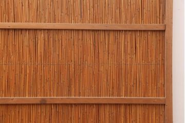 アンティーク建具　昭和後期　涼しげな空間作りにおすすめの御簾戸2枚セット(簾戸、簀戸、葭戸、夏障子、夏戸、葦戸)(R-045703)