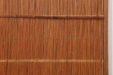 アンティーク建具　昭和後期　涼しげな空間作りにおすすめの御簾戸2枚セット(簾戸、簀戸、葭戸、夏障子、夏戸、葦戸)(R-045703)