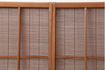 アンティーク建具　昭和初期　和の風情を高める御簾戸4枚セット(簾戸、簀戸、葭戸、夏障子、夏戸、葦戸)(R-045705)