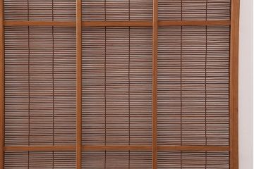 アンティーク建具　昭和初期　和の風情を高める御簾戸4枚セット(簾戸、簀戸、葭戸、夏障子、夏戸、葦戸)(R-045705)