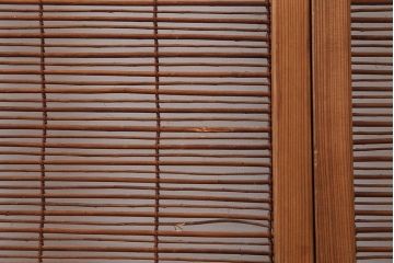 アンティーク建具　昭和初期　和の風情を高める御簾戸4枚セット(簾戸、簀戸、葭戸、夏障子、夏戸、葦戸)(R-045705)