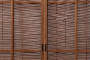 アンティーク建具　昭和初期　和の風情を高める御簾戸4枚セット(簾戸、簀戸、葭戸、夏障子、夏戸、葦戸)(R-045705)