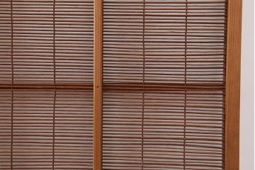 アンティーク建具　昭和初期　和の風情を高める御簾戸4枚セット(簾戸、簀戸、葭戸、夏障子、夏戸、葦戸)(R-045705)