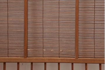 アンティーク建具　昭和初期　和の風情を高める御簾戸4枚セット(簾戸、簀戸、葭戸、夏障子、夏戸、葦戸)(R-045705)