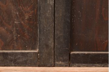 和製アンティーク　シンプルなデザインが取り入れやすい帯戸2枚セット(引き戸、建具、板戸)(R-045706)