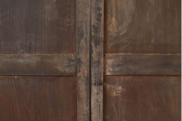 和製アンティーク　シンプルなデザインが取り入れやすい帯戸2枚セット(引き戸、建具、板戸)(R-045706)