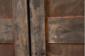 和製アンティーク　シンプルなデザインが取り入れやすい帯戸2枚セット(引き戸、建具、板戸)(R-045706)