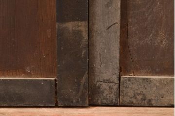 和製アンティーク　シンプルなデザインが取り入れやすい帯戸2枚セット(引き戸、建具、板戸)(R-045706)