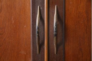 アンティーク家具　昭和初期　すっきりとした佇まいのシンプルなワードローブ(洋服タンス)(R-045707)