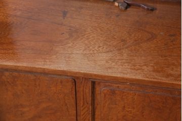 アンティーク家具　指物家具　ケヤキ材　漆塗り　飾り棚(飾棚)(R-045709)