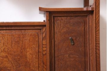アンティーク家具　指物家具　ケヤキ材　漆塗り　飾り棚(飾棚)(R-045709)