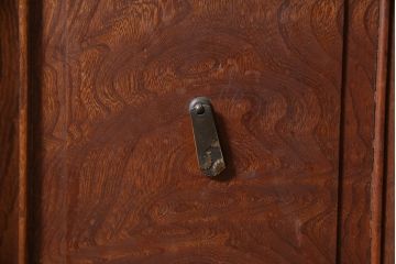 アンティーク家具　指物家具　ケヤキ材　漆塗り　飾り棚(飾棚)(R-045709)
