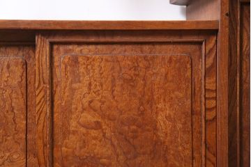 アンティーク家具　指物家具　ケヤキ材　漆塗り　飾り棚(飾棚)(R-045709)