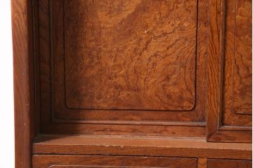 アンティーク家具　指物家具　ケヤキ材　漆塗り　飾り棚(飾棚)(R-045709)