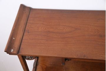 アンティーク家具　指物家具　ケヤキ材　漆塗り　飾り棚(飾棚)(R-045709)