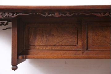 アンティーク家具　指物家具　ケヤキ材　漆塗り　飾り棚(飾棚)(R-045709)