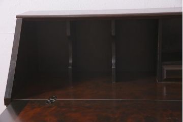 中古　北海道民芸家具　上質な作りが魅力のライティングビューロー(机、在宅ワーク、在宅用引き出し、ワークデスク)(定価約34万円)(R-045712)