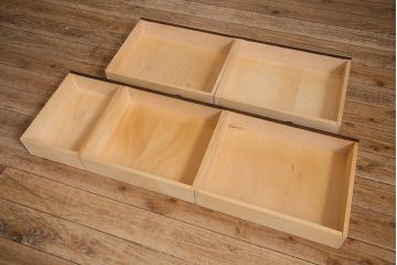 中古　北海道民芸家具　上質な作りが魅力のライティングビューロー(机、在宅ワーク、在宅用引き出し、ワークデスク)(定価約34万円)(R-045712)