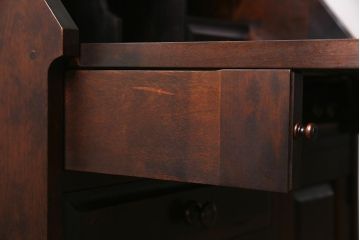 中古　北海道民芸家具　上質な作りが魅力のライティングビューロー(机、在宅ワーク、在宅用引き出し、ワークデスク)(定価約34万円)(R-045712)