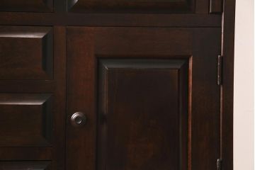 中古　北海道民芸家具　上質な作りが魅力のライティングビューロー(机、在宅ワーク、在宅用引き出し、ワークデスク)(定価約34万円)(R-045712)