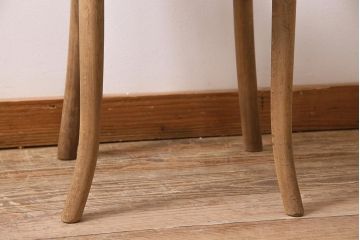 アンティーク家具　イギリス　ストリップド(剥離)　優美なフォルムが魅力的なベントウッドチェア(ダイニングチェア、椅子)(R-045714)