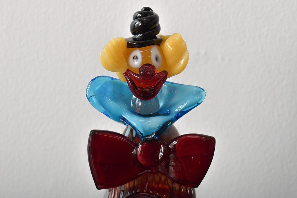イタリア　ムラーノガラス　ピエロ　大きめサイズ置物 Amazon.co.jp: ムラーノガラス ピエロ 人形 イタリア ピエロ