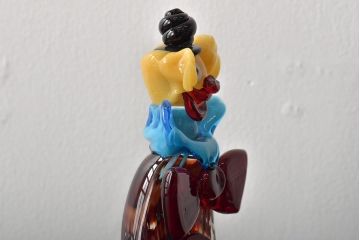 イタリア　ベネチアンガラス　ムラノ　ピエロ置物(人形)(R-045731)