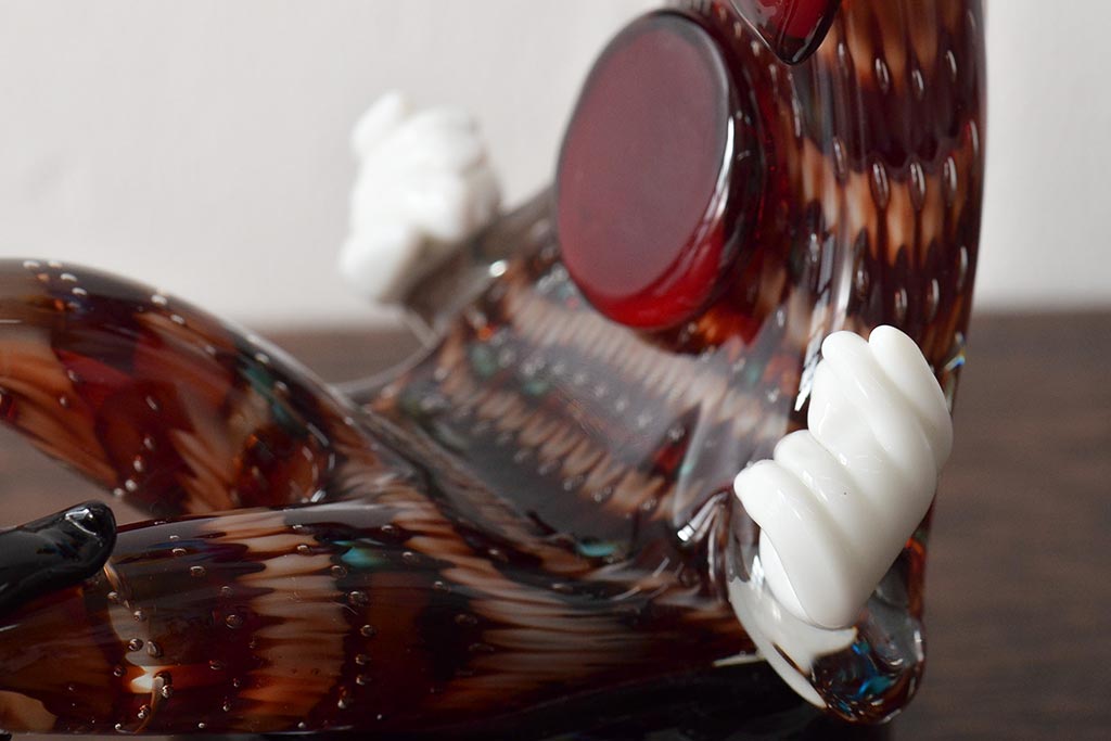 イタリア　ベネチアンガラス　ムラノ　ピエロ置物(人形)(R-045731)