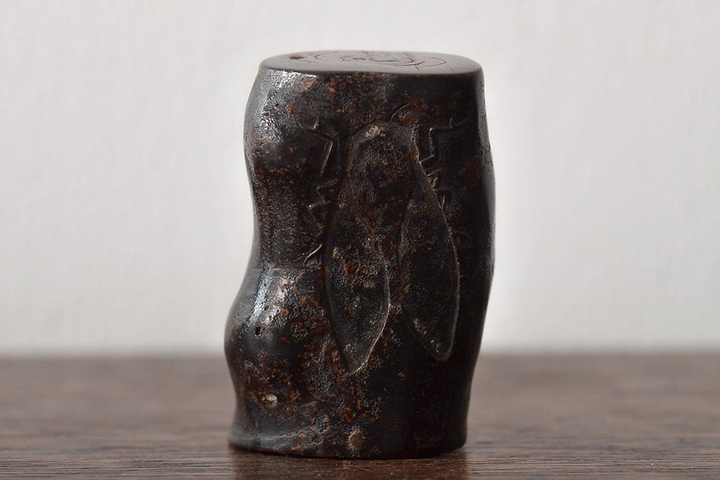 江戸〜明治　古い根付3点(直次、蝉、大黒、彫刻)(R-045735)