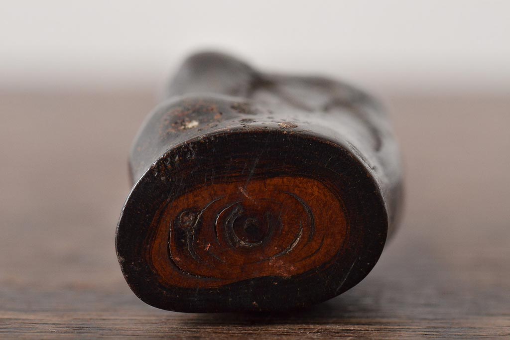 江戸〜明治　古い根付3点(直次、蝉、大黒、彫刻)(R-045735)