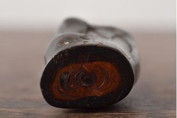 江戸〜明治　古い根付3点(直次、蝉、大黒、彫刻)(R-045735)