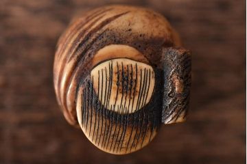 江戸〜明治　古い根付3点(直次、蝉、大黒、彫刻)(R-045735)