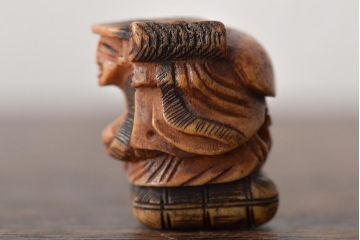 江戸〜明治　古い根付3点(直次、蝉、大黒、彫刻)(R-045735)