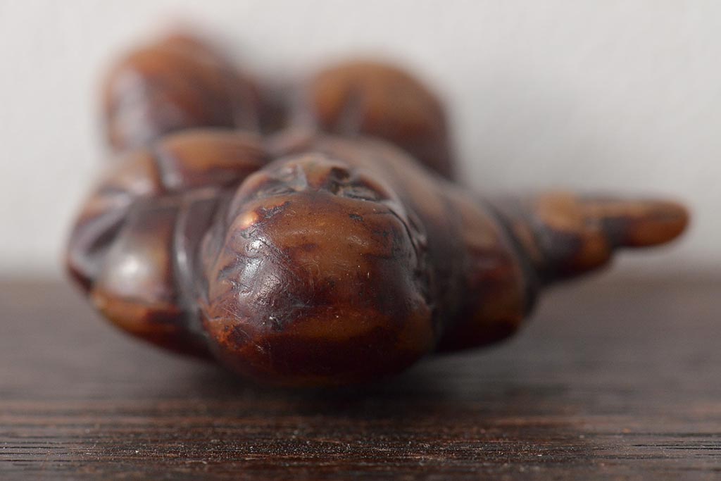 江戸〜明治　古い根付3点(直次、蝉、大黒、彫刻)(R-045735)