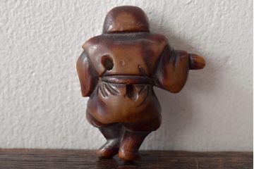 江戸〜明治　古い根付3点(直次、蝉、大黒、彫刻)(R-045735)