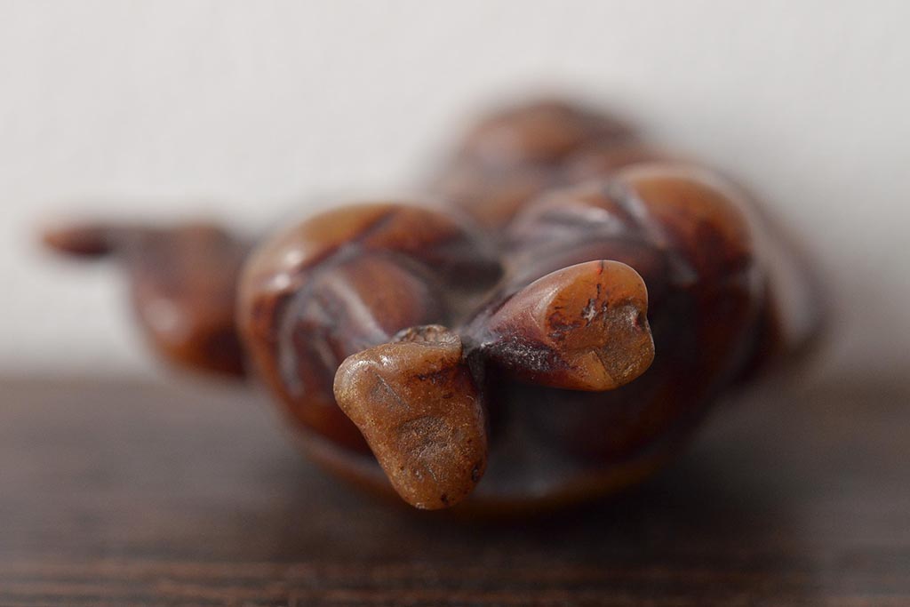 江戸〜明治　古い根付3点(直次、蝉、大黒、彫刻)(R-045735)