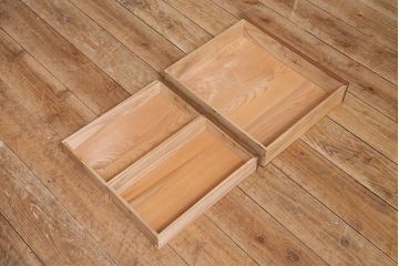 アンティーク家具　昭和中期　リメイク　レーザー組子入り・七宝文様　和レトロな雰囲気が魅力の鉄脚付きローボード(テレビ台、収納棚)(R-045737)