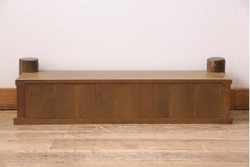 アンティーク家具　大正昭和初期　リメイク　ケヤキ材　独特の存在感を放つテレビ台(置き床、飾り台、ローボード)(R-045741)