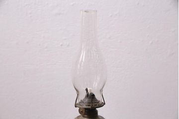 アンティーク雑貨　昭和初期　銅製　壁掛けもできるオイルランプ(灯油ランプ)(R-045746)