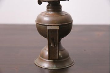 アンティーク雑貨　昭和初期　銅製　壁掛けもできるオイルランプ(灯油ランプ)(R-045746)