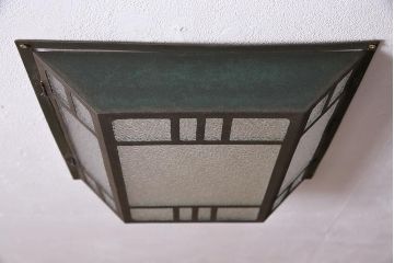 アンティーク雑貨　昭和初期　特大　開閉式　和の風情を感じさせる壁掛け照明カバー(ウォールカバー)(R-045747)