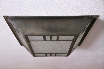 アンティーク雑貨　昭和初期　特大　固定式　和の風情を感じさせる壁掛け照明カバー(ウォールカバー)(R-045748)