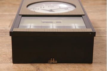 アンティーク時計　昭和中期　SEIKO(セイコー)　ゼンマイ式　カレンダー付き　30DAY　木目調の掛け時計(柱時計、振り子時計)(R-045749)