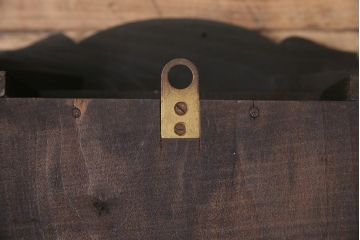 アンティーク時計　昭和中期　ゼンマイ式　林時計　レリーフがお洒落な柱時計(掛時計、振り子時計)(R-045750)