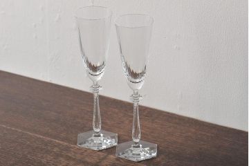 バカラ　Baccarat　シャンパングラス2客(R-045758)