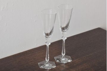 バカラ　Baccarat　シャンパングラス2客(R-045758)