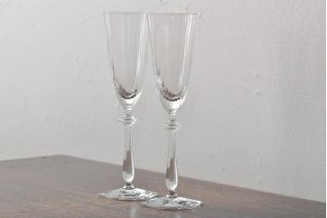 バカラ　Baccarat　シャンパングラス2客(R-045758)
