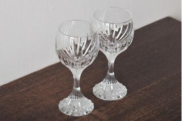 バカラ(Baccarat)　マッセナ　ワイングラス2客(フルレッドクリスタルガラス)(R-045762)